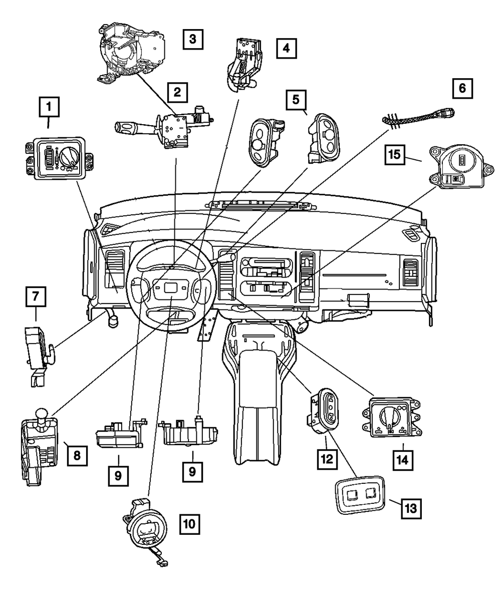 Genuine Mopar Heated Seat Switch Bezel 1CM191DHAA eBay