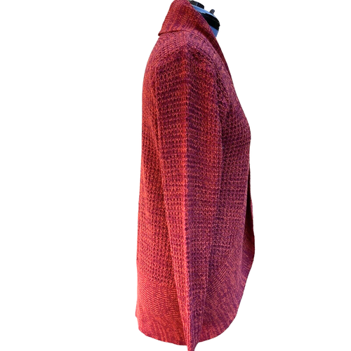 Caren Sport Burnt Orange Magenta Strickjacke Pullover Mantel Damengröße 1X mittellang - Bild 2 von 18