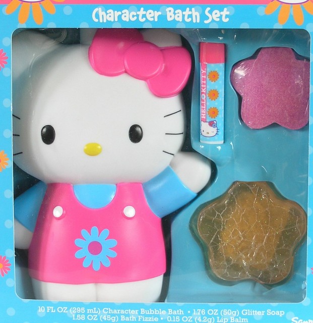 Hello Kitty Bath Set Bubble Bath Soap Bath Fizzie Lip Balm Sanrio 2003 ...