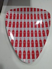 Coca Cola triangle plastic plate with Coca Cola red bottles on it