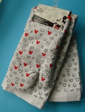 Mickey Mouse 3 Piece Kitchen Set 2 Dish Hand Towels 1 Oven Mitt 100 Cotton