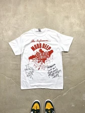 Rare! Mobb Deep Signature T Shirt DJ Les Hip Hop White M Size