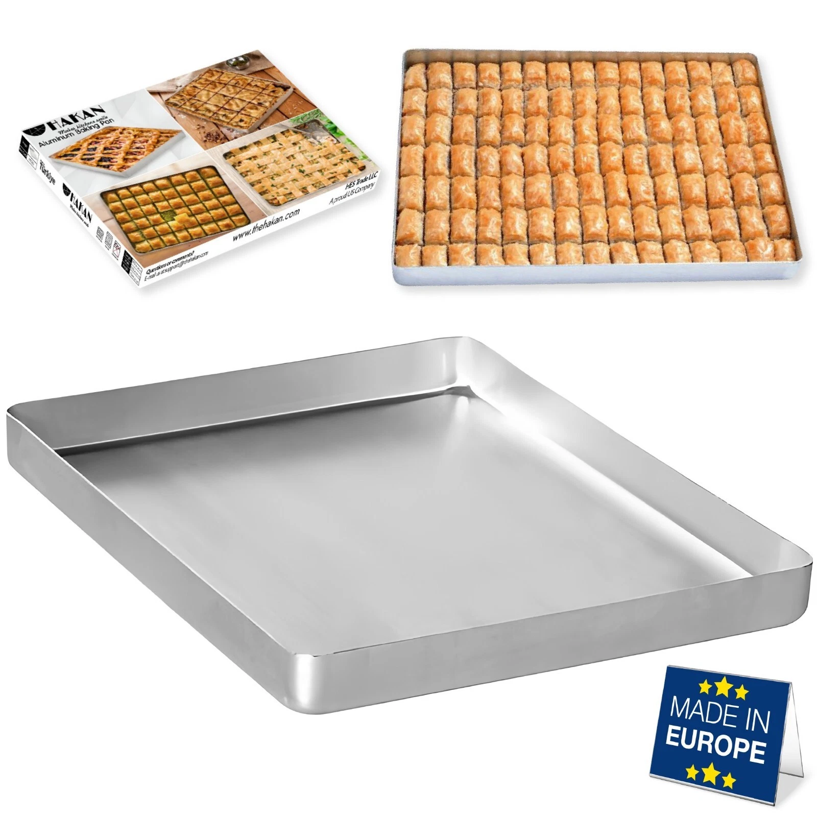 Hakan Aluminum Half Sheet Baking Pan 14x18-inch, 2.2lbs Thick Rust Free Bakeware
Opens in a new wind