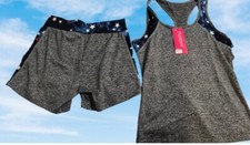 Active flex Women  s Activewear  s Set Athletic Outfits Racerback Tank Top  Short