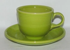 Homer Laughlin China FIESTA Chartreuse Cup and Saucer (Contemporary Color)
