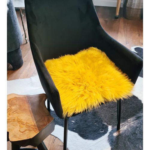 Lammfell eckig 35cm Dekofell Echtfell Sitzkissen Sitzplaid Stuhlkissen Deko Fell - Bild 6 von 39