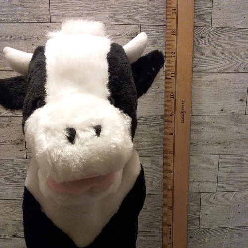 Lillian Vernon Plush Black & White Cow Hand Puppet ▪︎Creative Play Time ♡ - Picture 5 of 6