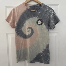 Simply Southern Women's  Pink & Gray Tie Dye "Hot Mess"  Short Sleeve Shirt - S