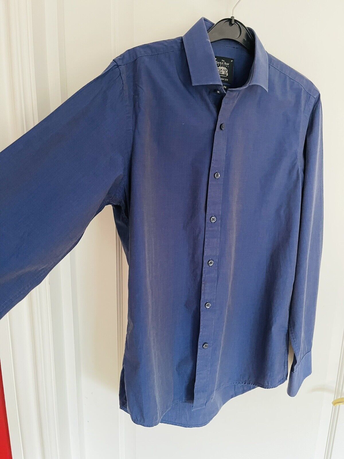 FILA Camicia uomo The Savile Row Company slim fit blu manica lunga 38 cm 15’’’