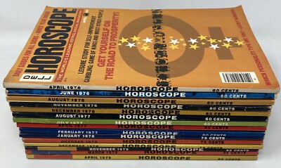 趣味 Dell Horoscope, Penny Publications, 1995 DELL Horoscope Mixed Lot of 15 Magazines 1976-1979 Astrology