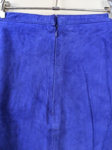 Love Leather Purple Leather Suede Mini Skirt Size S - Picture 3 of 7
