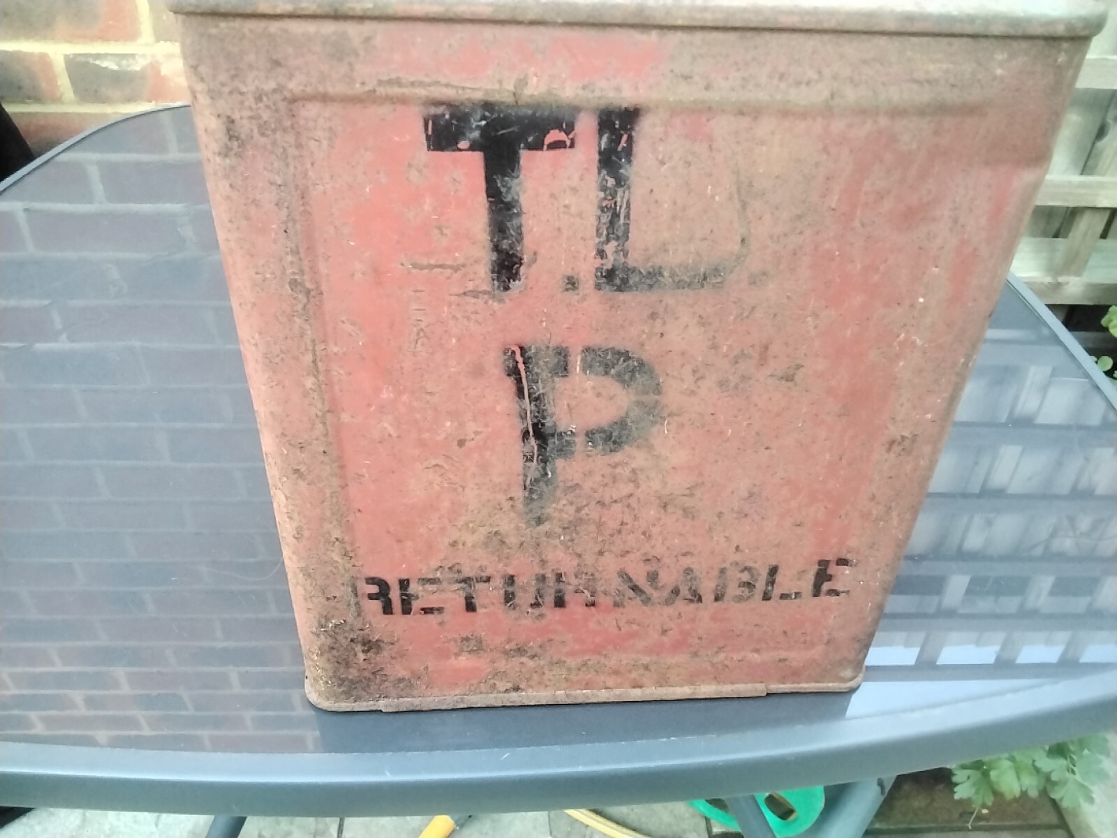 VINTAGE PETROL CAN WITH ORIGINAL BRASS CAP eBay
