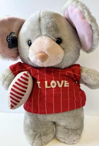 Vintage 1987 Applause Love Mouse Plush Stuffed Animal 12” - W/ Pillow - Picture 5 of 12