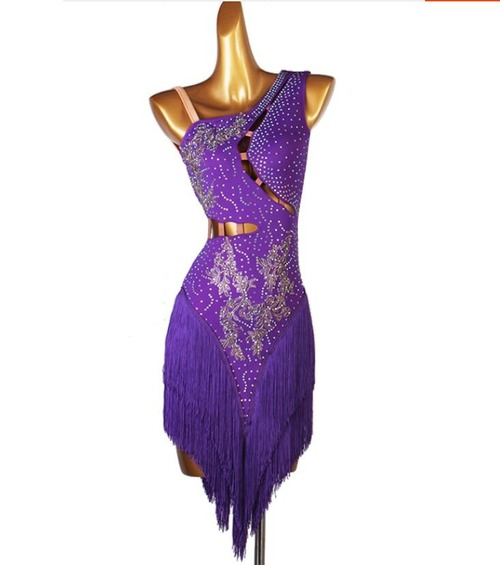 Fringe Latin Dress Salsa Dress Latin Dress Lace Women Print Latin Dance
