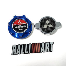 TAPA ACEITE MOTOR BILLET AZUL + TAPA RADIADOR 46G3 PARA MITSUBISHI RALLIART ECLIPSE