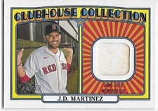 2021 Heritage HN Baseball Clubhouse Collection Relics J.D. Martinez Red Sox