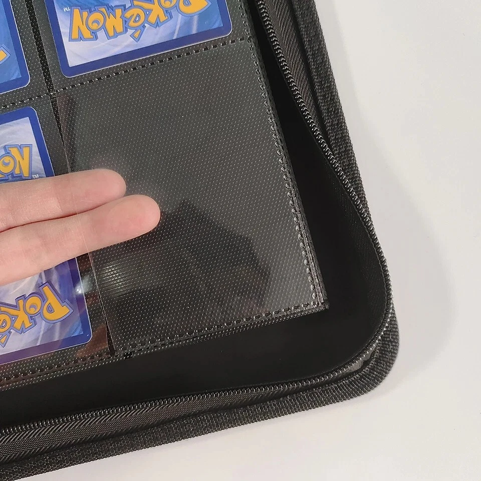 CARPETA de 12 Bolsillos BLANCA para Tarjetas Coleccionables Álbum Cremallera Lateral Carga 480 Cartas Pokémon Foto 2 de 4