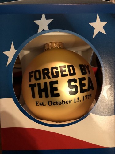 ๐๐ข American Pride United States Navy ๐ข XMas Glass Ornament 3.25โ - Picture 3 of 3