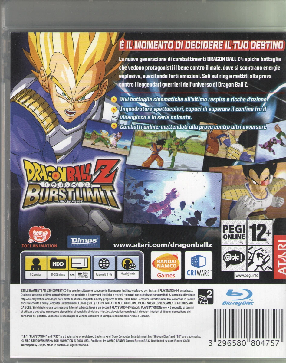 Dragon ball 2024 burst limit ps3