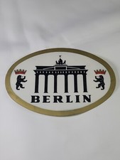 RARE Berlin W.Germany Vintage Luggage-Label Tag-Sticker-Decal 7.5" x  5"