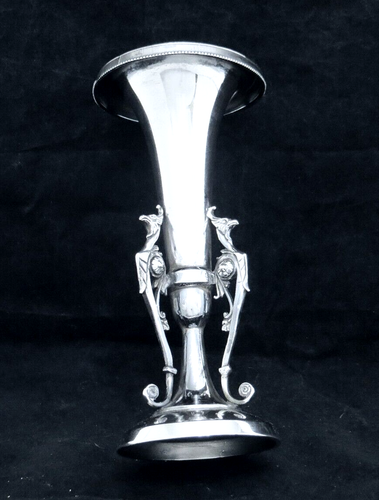 1866 SIMPSON HALL MILLER & CO.AESTHETIC MYTHOLOGICAL PHOENIX BIRD SMALL BUD VASE