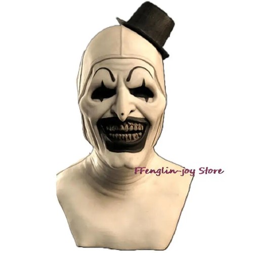 Costume Cosplay Adulti Bambini Terrifier 2 Arte Il Clown Tuta Cappello Maschera - Foto 15 di 25