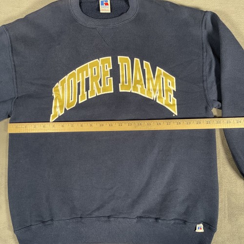 Vintage 90s Russell Athletics Notre Dame Crewneck Sweatshirt Made In USA Sz L - Bild 2 von 7