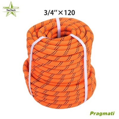 3/4in × 120ft Double Braided Polyester Rope 8626 Pounds Camping Hiking Boating