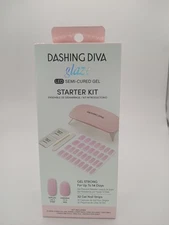 Dashing Diva Glaze Semi-Cured Gel Starter Kit 32 Pc with LED Lamp, Lovely Pink