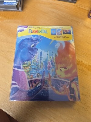 ELEMENTAL Best Buy Exclusive 4K Ultra DH + Blu-Ray + Digital Steelbook Sealed!