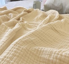 100 Cotton 50x60 Muslin Blankets for Adults, Women, Couch, Toddler, Kid, Pre-...