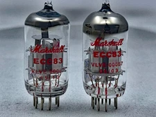 Pair Marshall ECC83 12AX7A VLVE-00067 Vacuum Tubes Copper Rods Guitar Tested