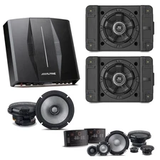 Alpine PXE-C80-88 OPTIM8 DSP Amp w/ (2) SS-SB12 Subwoofer, R2-S653 & R2-S65