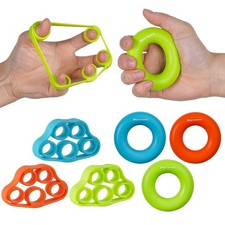 Hand Grip Strengthener, Finger Exerciser, Grip Strength Trainer 6 PCS ,New M...
