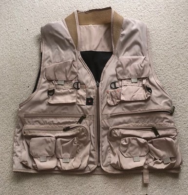 Angelweste Herren beige mehrere Taschen Größe XL