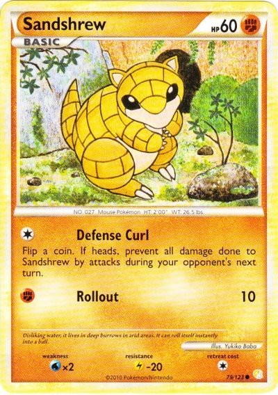 Sandshrew - 79/123 - Common NM HeartGold SoulSilver