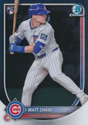 2025 Bowman Chrome #46 MATT SHAW - Rookie Card - Chicago Cubs