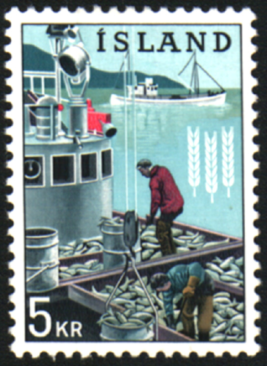 33111  Iceland Stamp Scott #354 Fishing Boat Mint Hinge Mark No Remnants
