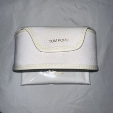 TOM FORD LARGE WHITE VELVET SUNGLASSES EYEGLASSES CASE WITH CLEANING CLOTH NEW