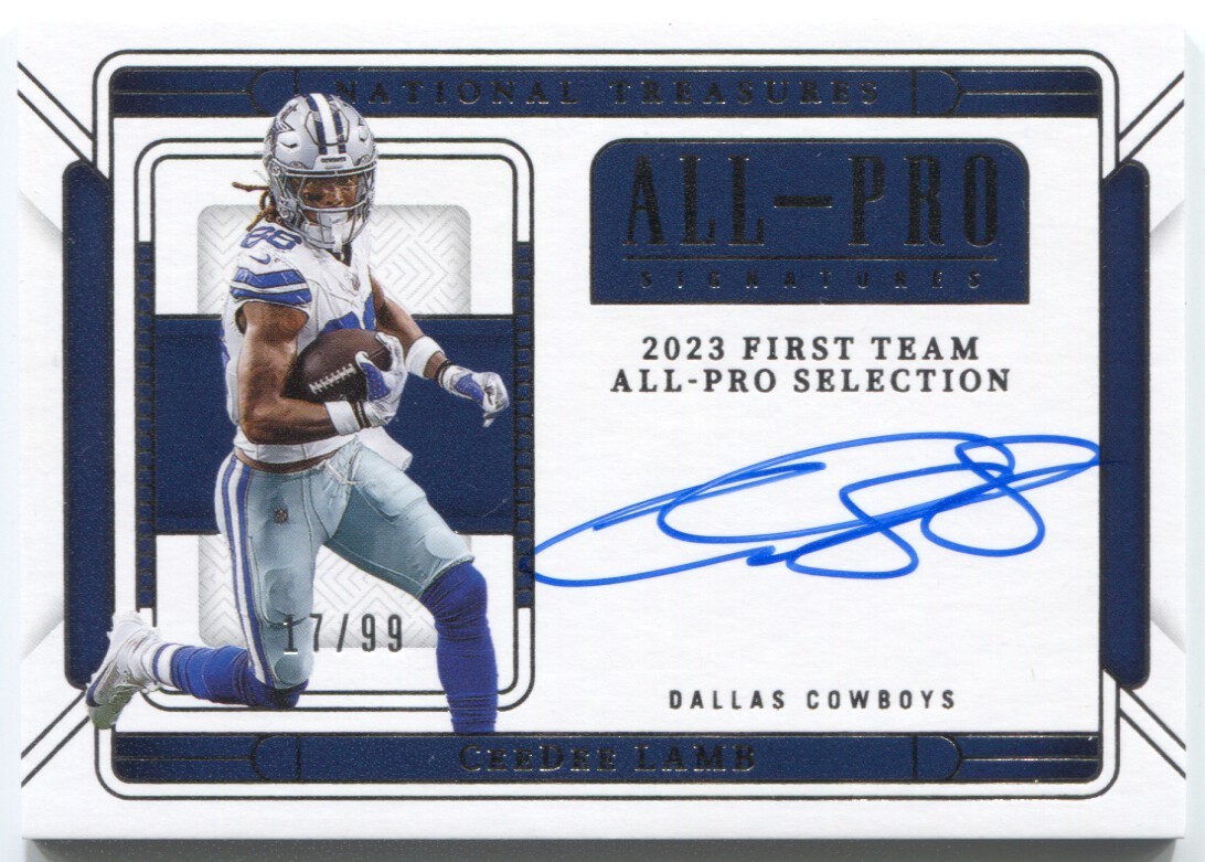 2024 National Treasures CeeDee Lamb Autograph All-Pro Signatures Auto #/99