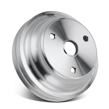 Machined Aluminum Lwp Double-groove Crankshaft Pulley For 1969-1985 Sbc Chevy V8
