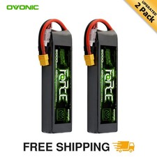 2X Ovonic Force 5000mAh 120C 11.1V 3S LiPo Battery XT60 to TRA For RC Bashers US