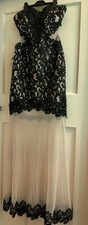 LIPSY LONDON WOMENS VIP DRESS BANDEAU  UK8 MESH MAXI BRAND NEW WITH TAG