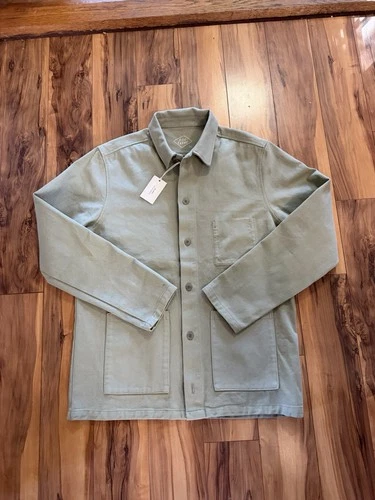 Alex Crane Kite Chore Jacket Mens XL Ink Slate Blue Canvas French Workwear - product listing photo
