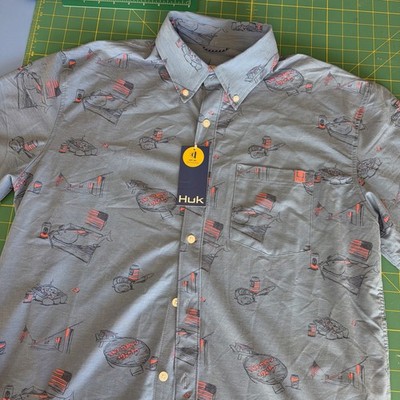 HUK Kona Cooling SPF 30 Size M  Fishing Shirt New With Tags Fast Shipping