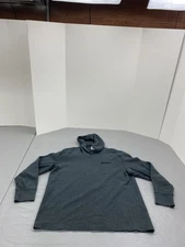 AND1 Hoodie Mens Large Gray Thermal Waffle Knit Pullover Basketball Logo Sport