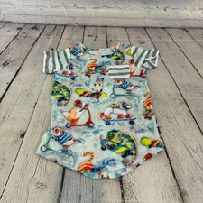 Birdie Bean Skater Print Bamboo Shirt  Size: 3T