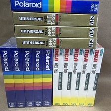 Lot of 14 BRAND NEW BLANK VHS TAPES RCA POLAROID UNIVERSAL T-120 SEALED