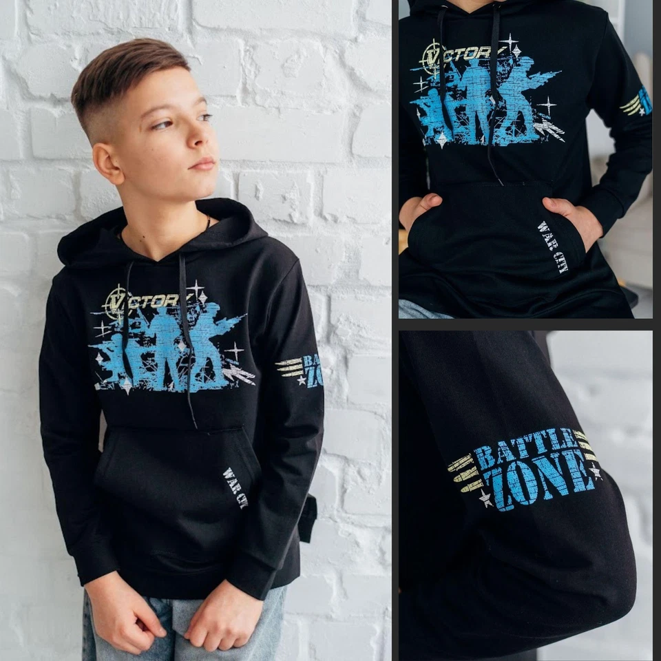 Moletom com capuz masculino – ajuste confortável e estampa brilhante, qualquer estação, Nosi svoe 6161-05... - Imagem 2 de 4