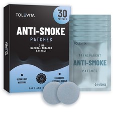 TOLEVITA Anti-Smoke Herbal Patches   Circle Shape 3mg Blue , Pastel Blue